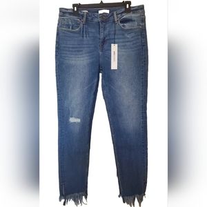 NWT Vigoss Women's Marley Mid Rise Skinny Jeans in Medium Wash Size 33 MSRP $59